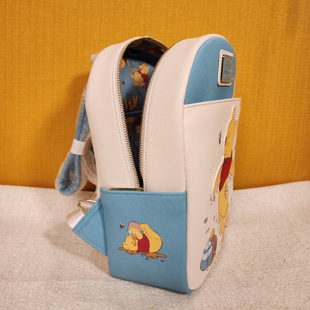 Loungefly Disney Winnie the Pooh Tear Snacks Hunny Pot Mini Backpack NEW - Picture 10 of 11